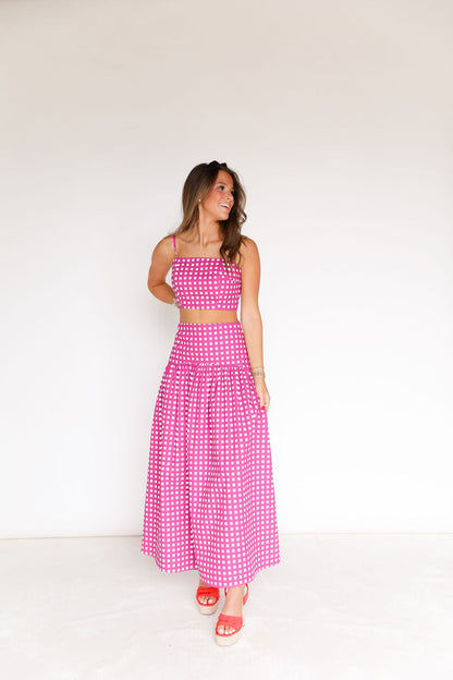 Lola Set - Magenta Check