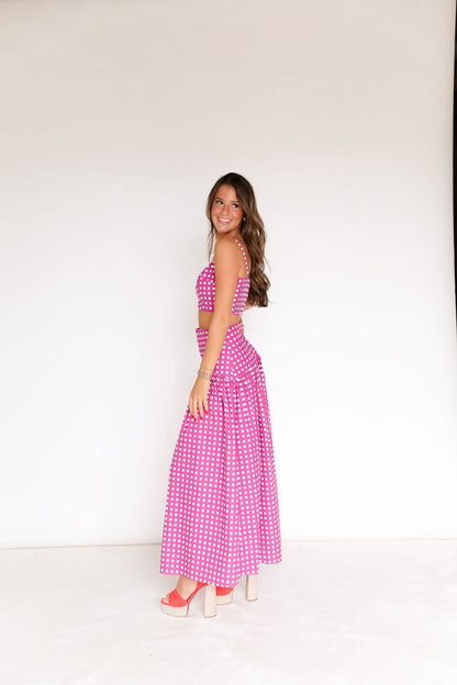 Lola Set - Magenta Check