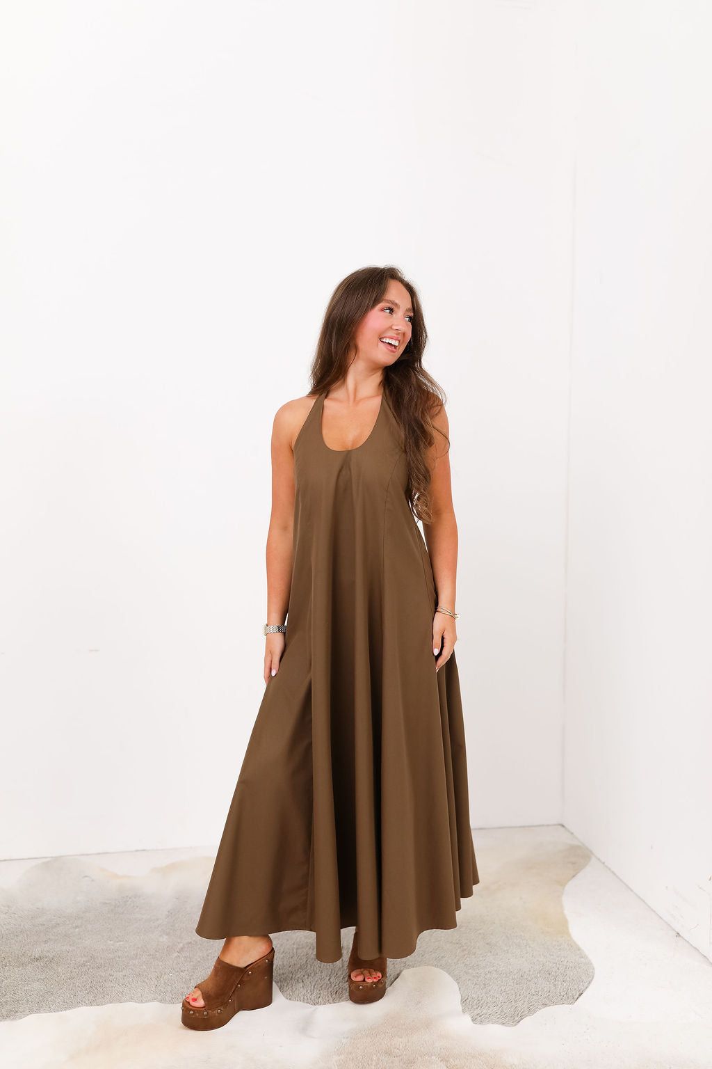 Hollis Halter Dress - Mocha