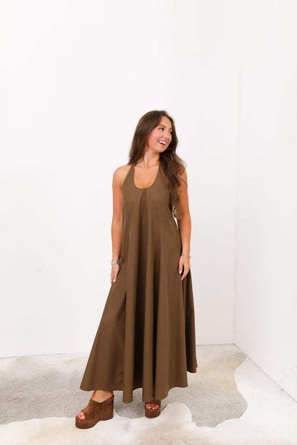 Hollis Halter Dress - Mocha