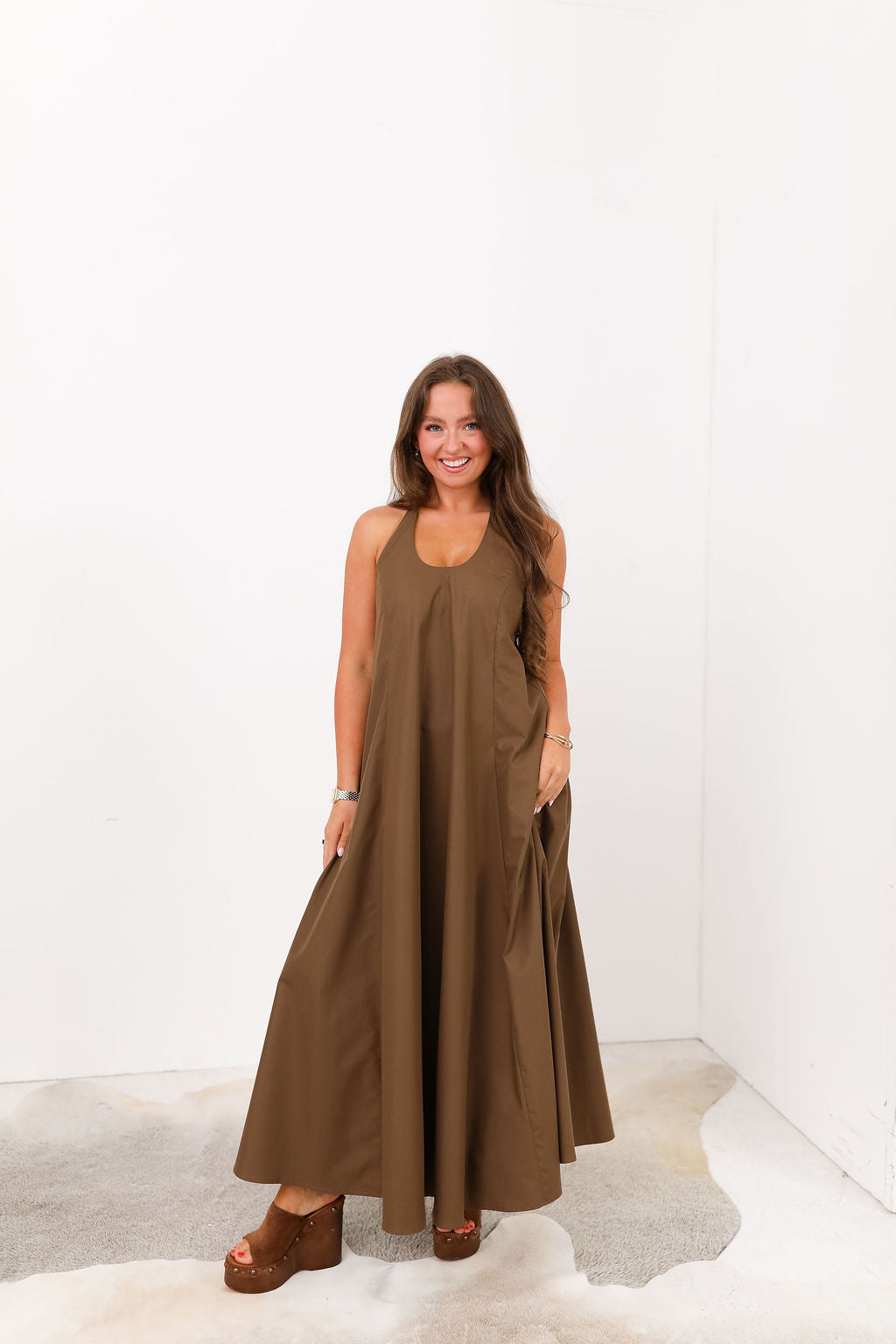 Hollis Halter Dress - Mocha