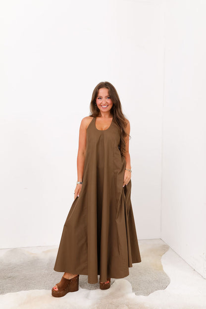 Hollis Halter Dress - Mocha